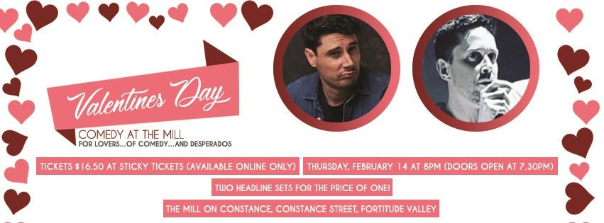 Valentines Day Comedy at the Mill cover